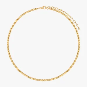 Gold Barbelle Choker Necklace